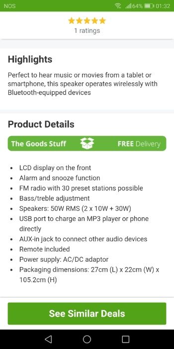 Coluna Bluetooth Lexibook Violetta 50W RMS
