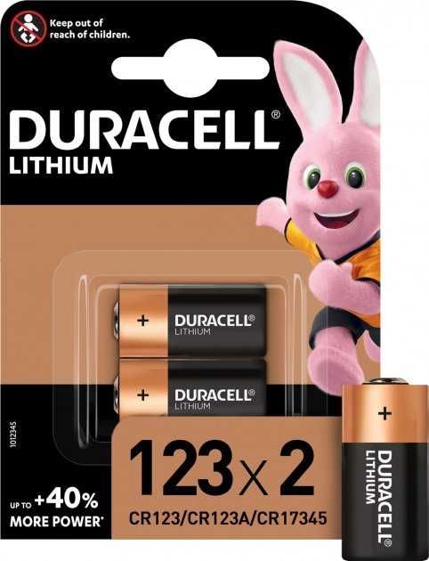 Литиевые батарейки Duracell High Power 123 3 В CR123 / CR123A 2 шт