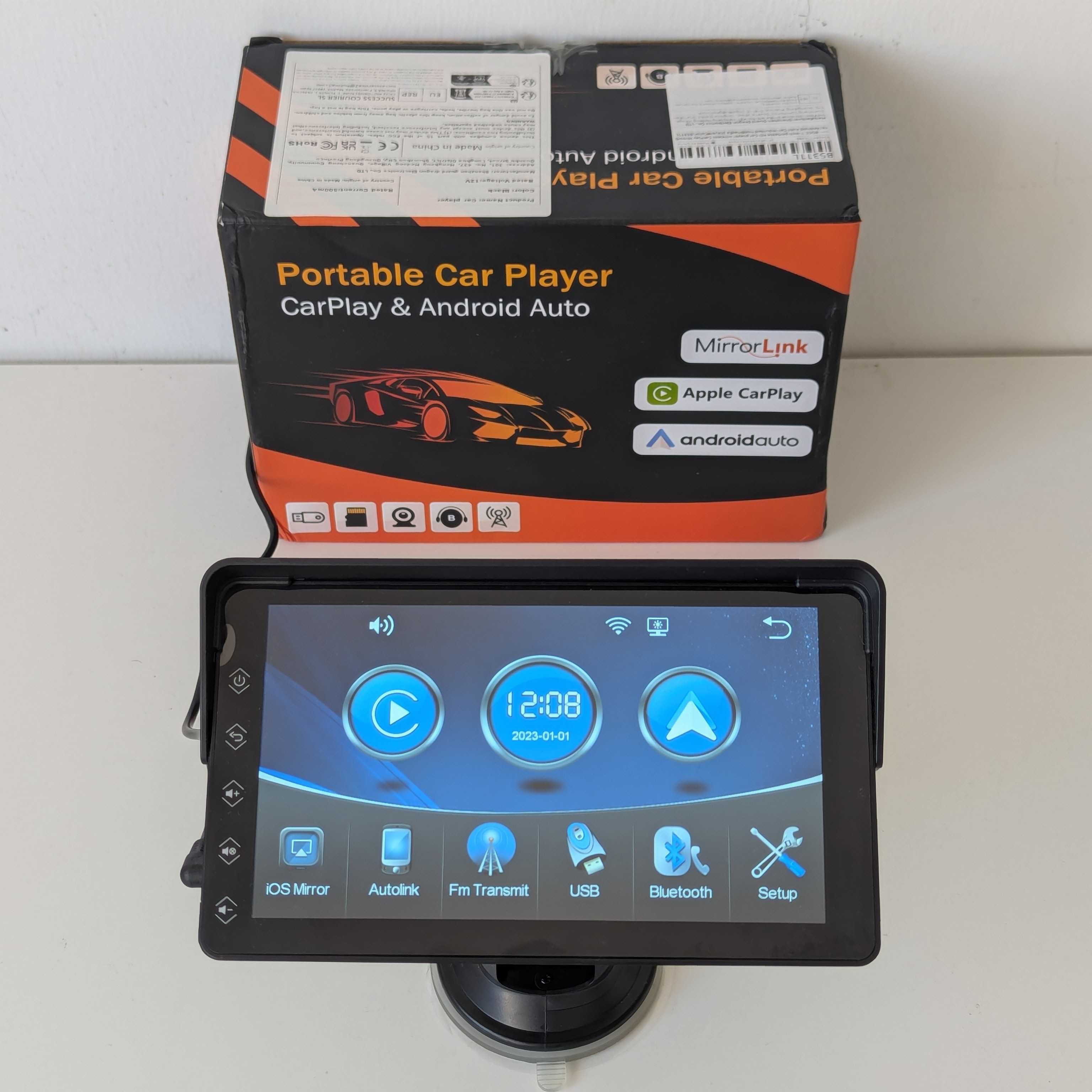 AutoRádio Portátil com Carplay e Android Auto