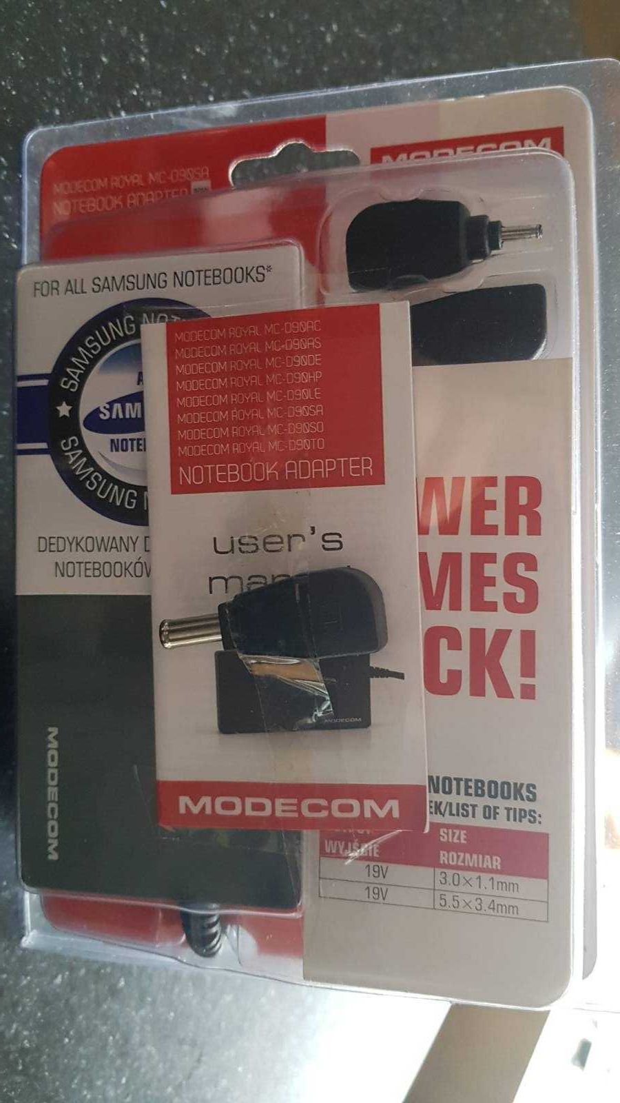 Zasilacz do laptopów SAMSUNG Modecom ROYAL MC-D90SA slim