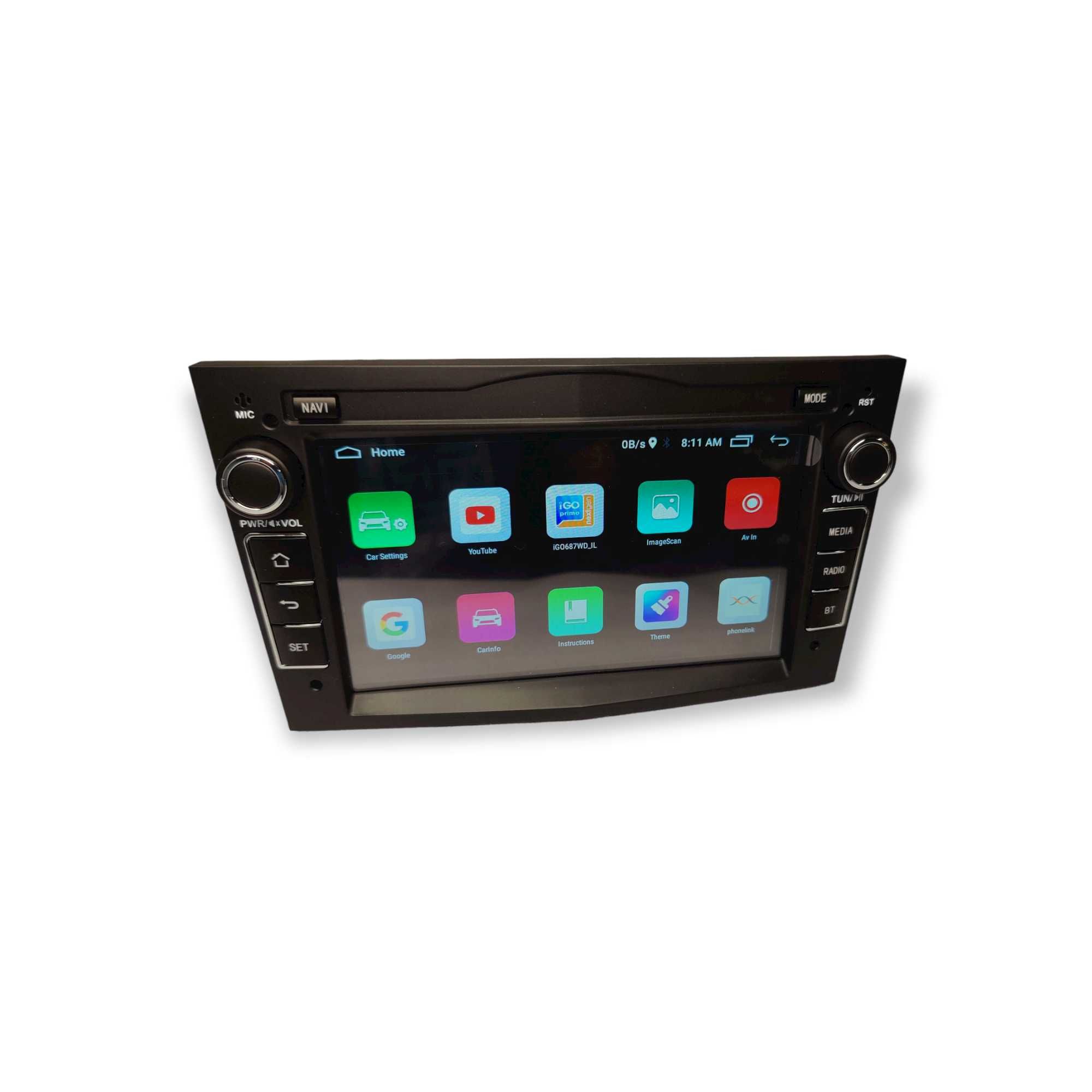 Rádio Android 2DIN para OPEL – 2GB de RAM com GPS e Wifi - Preto