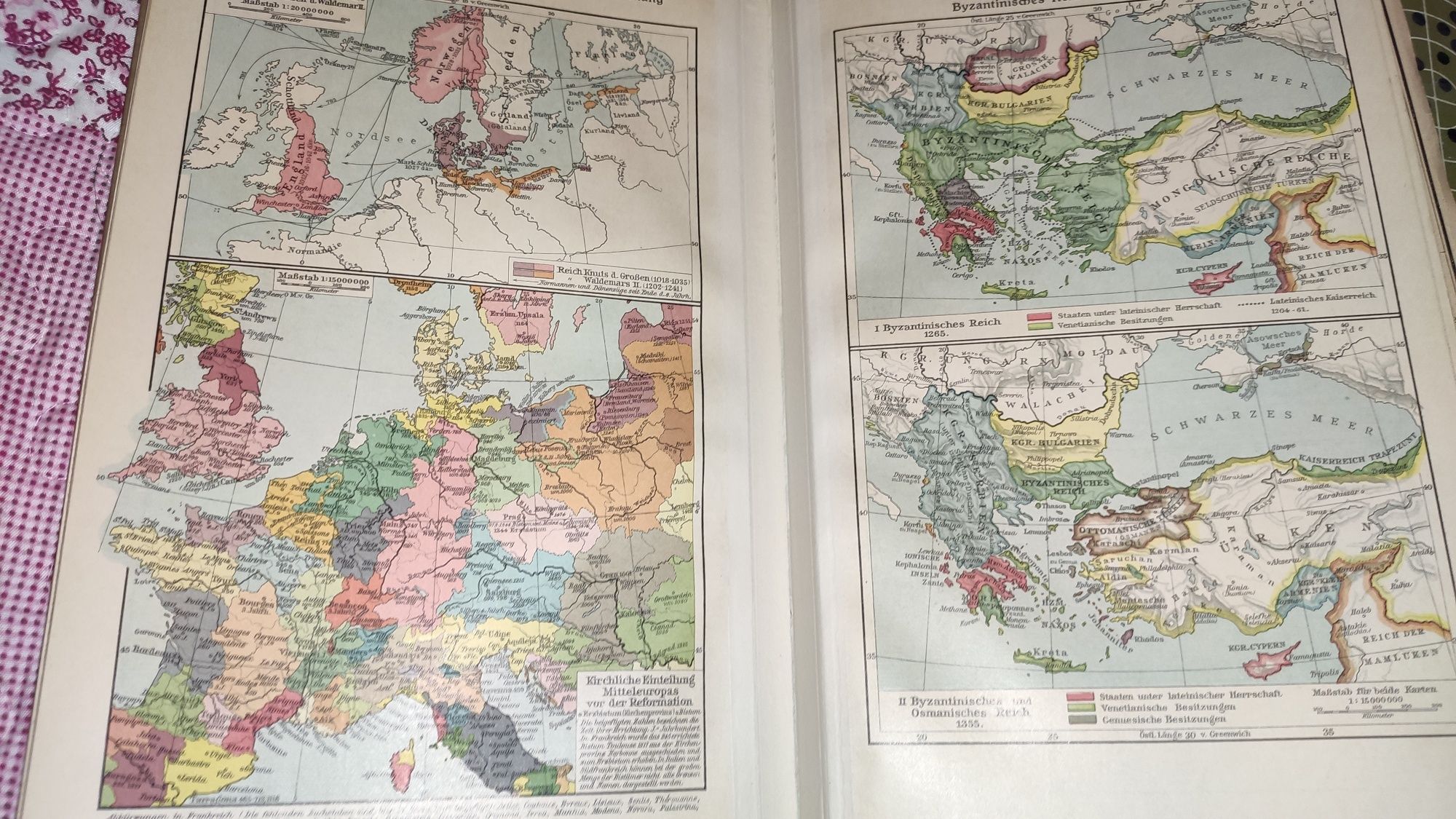 Szkolny atlas historyczny 1930 niemiecki Peble Putzgers