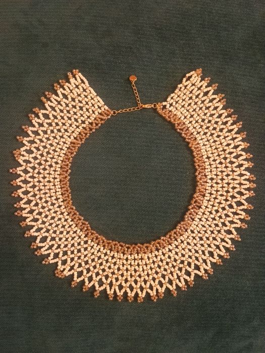 Kolia, naszyjnik Sylianka z czeskich koralikow Hand made