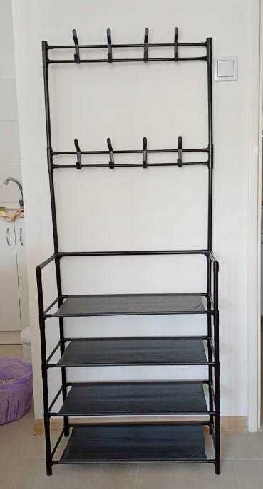 Szafa Wieszak na Ubrania Stojak na Buty Regał Garderoba Duża Półki