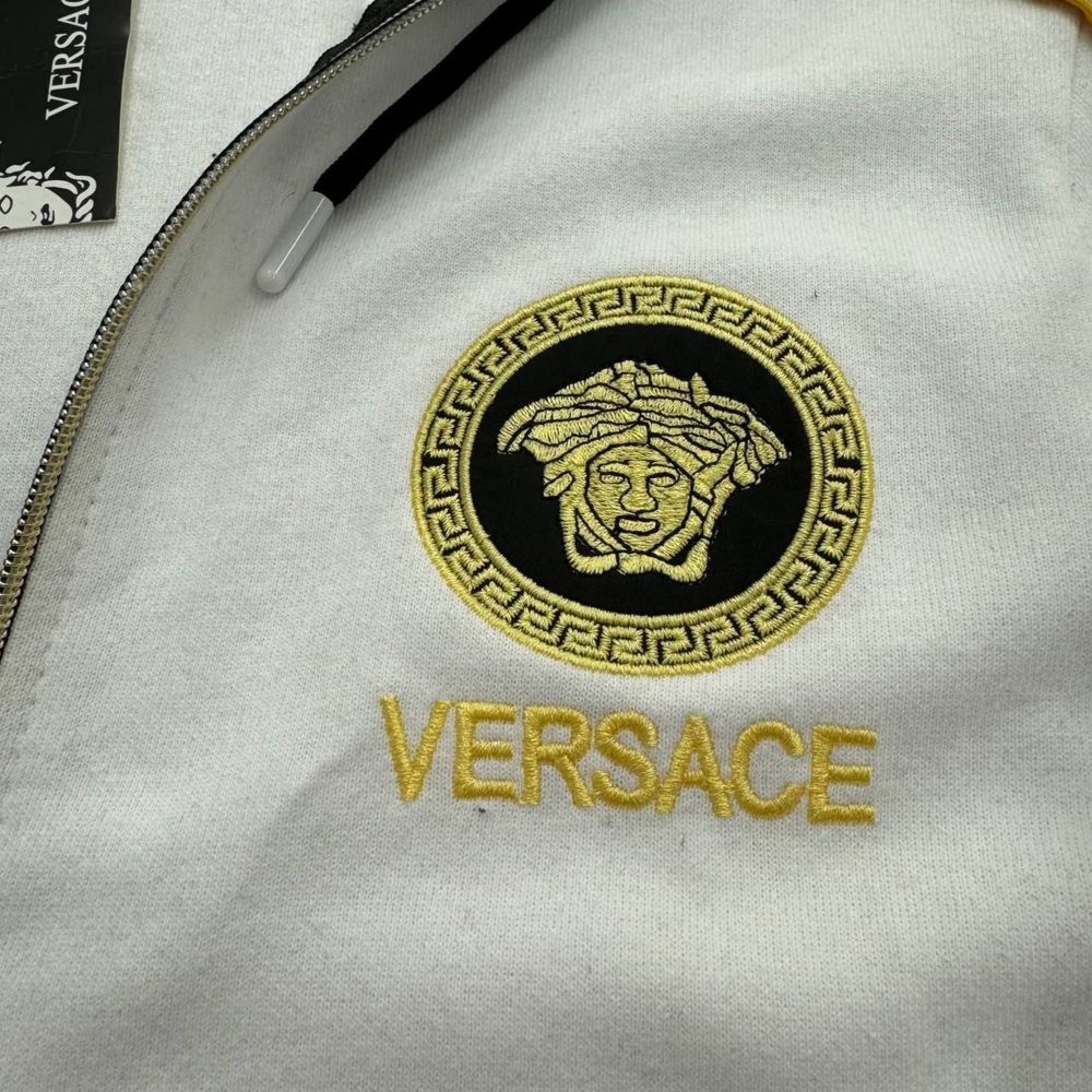 РАСПРОДАЖА -40%|| Мужской костюм Versace|S-M| белый| кофта| штаны