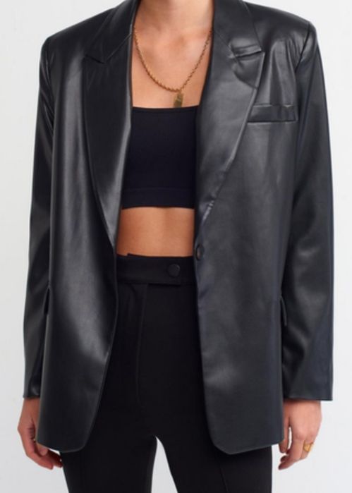 Пиджак женский кожаный