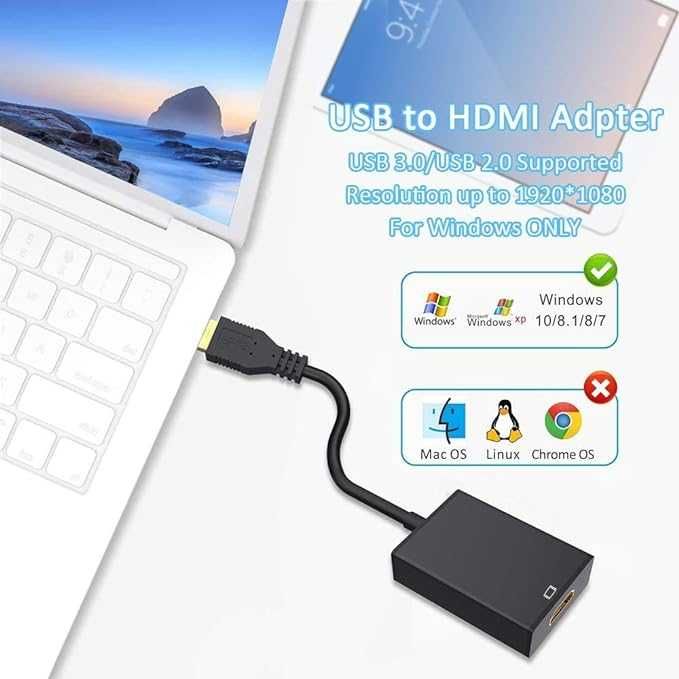 Adapter USB 3.0 na HDMI do laptopa