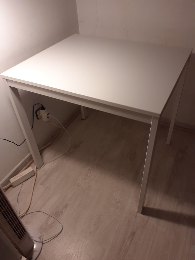 Mesa extensível, branco, 80/120x70 cm