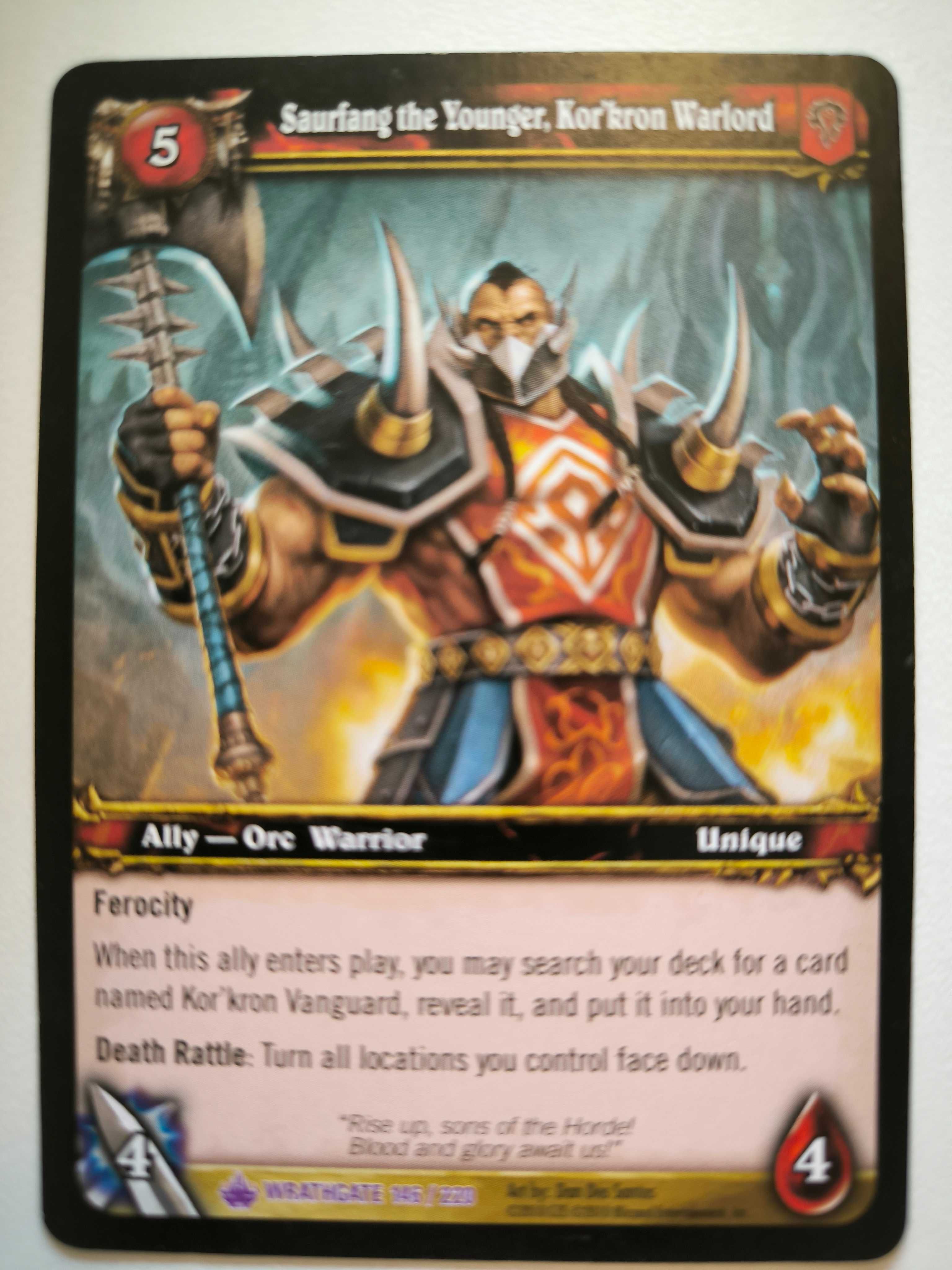 Saurfang the Younger, Kor'kron Warlord wow tcg