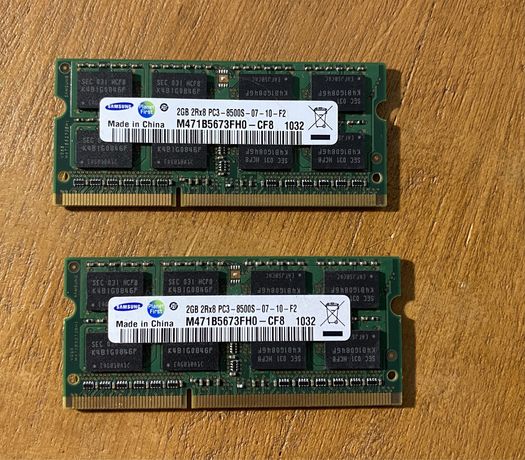 Memoria RAM 2x2 4 GB Samsung DDR3 1066