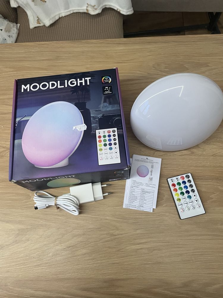 Lampka biurkowa rgb led z pilotem nowa