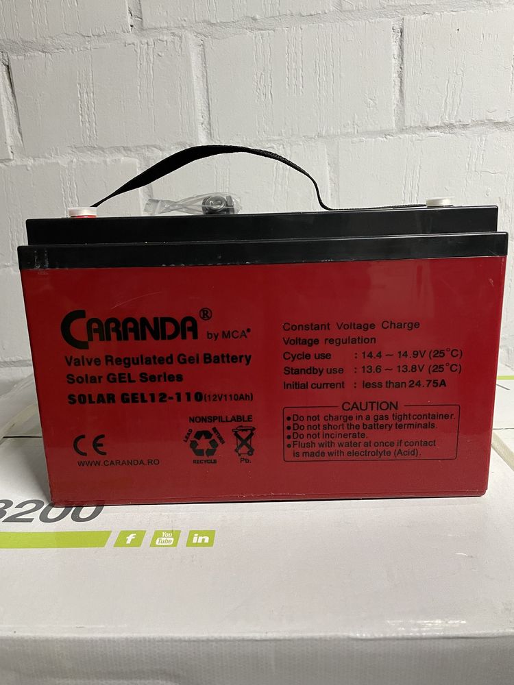 Акумулятор гелевий Caranda solar gel 12V-85Ah