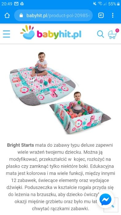 Mata edukacyjna bright starts bardzo duza