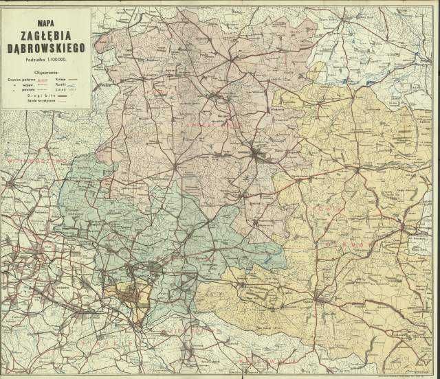 Chorzów stara mapa do aranżacji - reprint