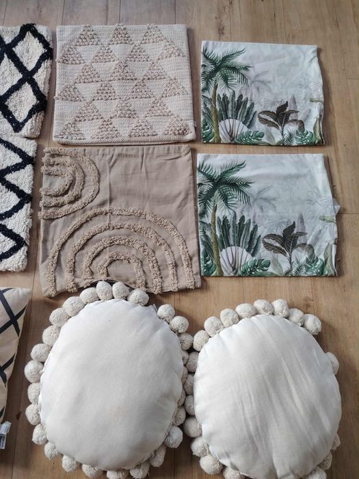 Poduszki boho pompony