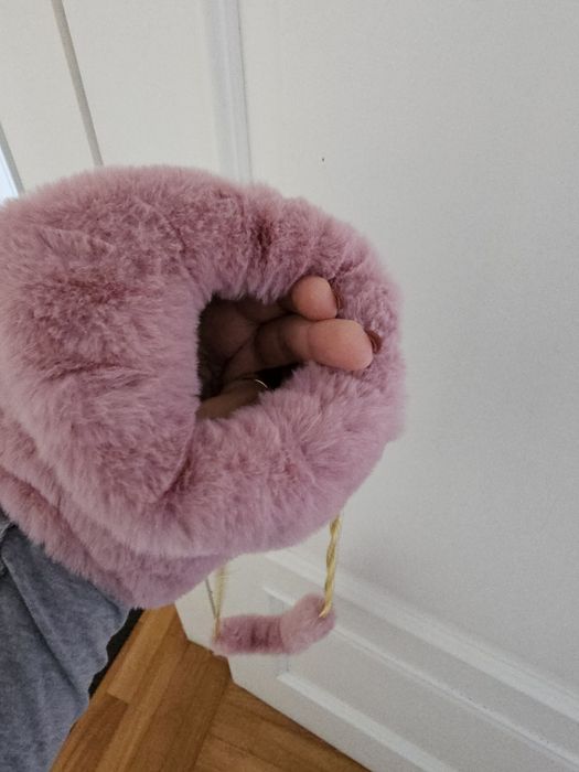 Carteira de menina de pêlo rosa com dourado da marca Angels Faces