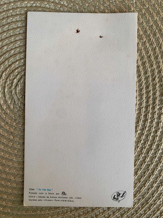 Postais religiosos e de Natal antigos vintage dos anos 70 / 80