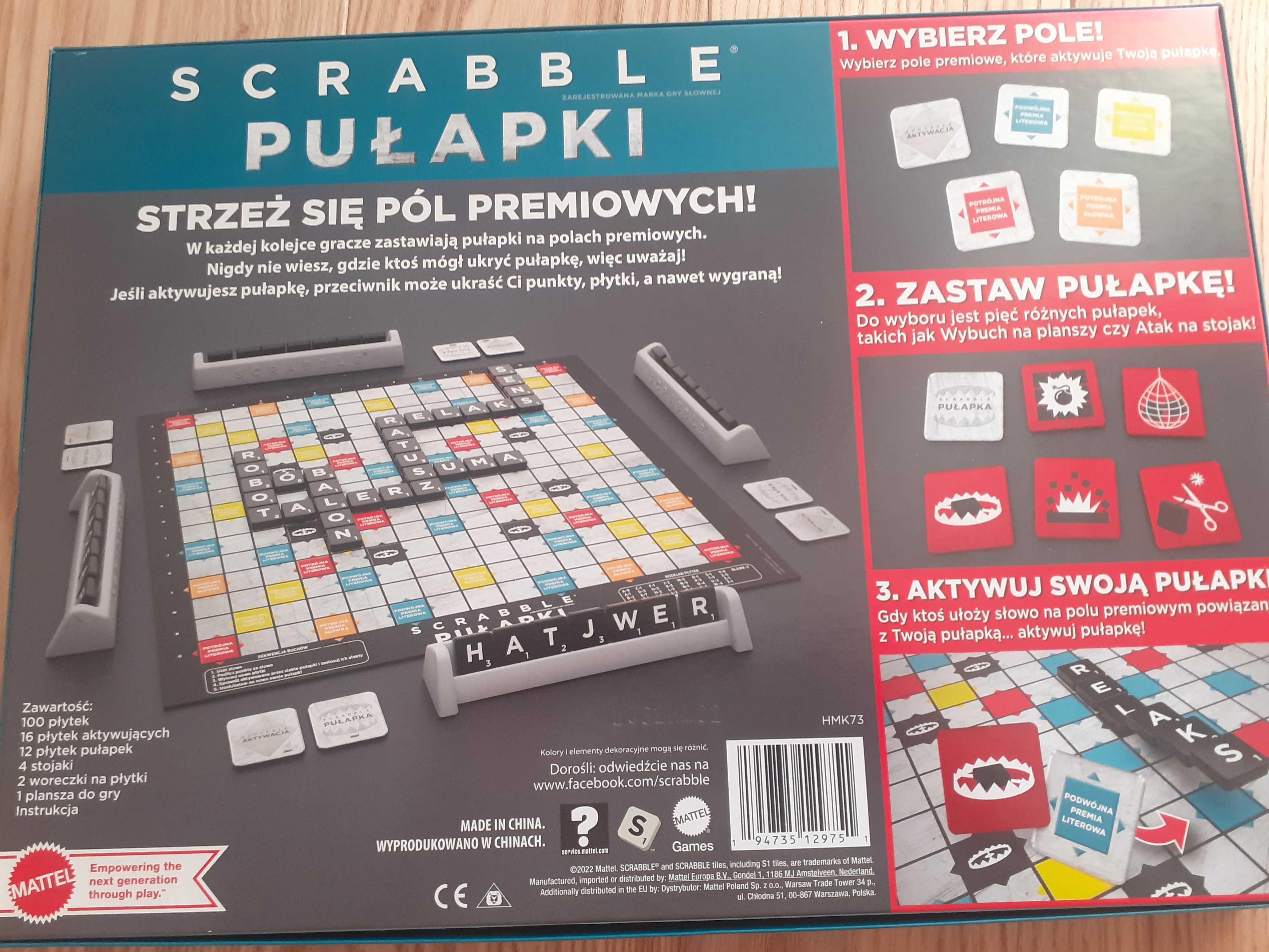 Gra Scrabble pułapki