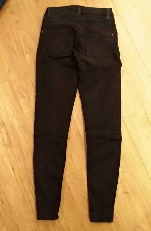 Spodnie H&M high waist skinny czarne R. 34
