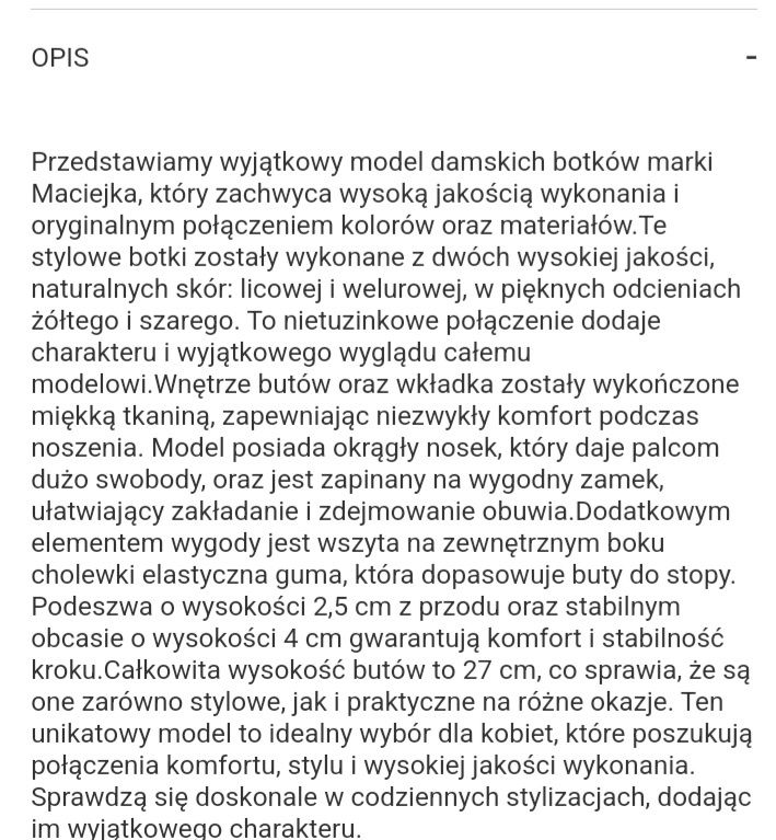 Botki damskie Maciejka