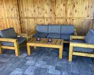 -> ZESTAW WYPOCZYNKOWY Taras Drewniane Meble Ogrodowe Najgrubsze Sofa