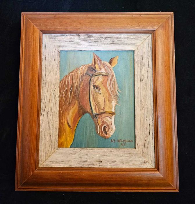 Cavalos a óleo - Manuela Marques - 1997
