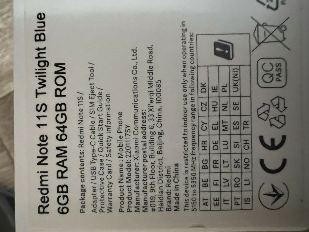Xiaomi Redmi note 11s 6/64