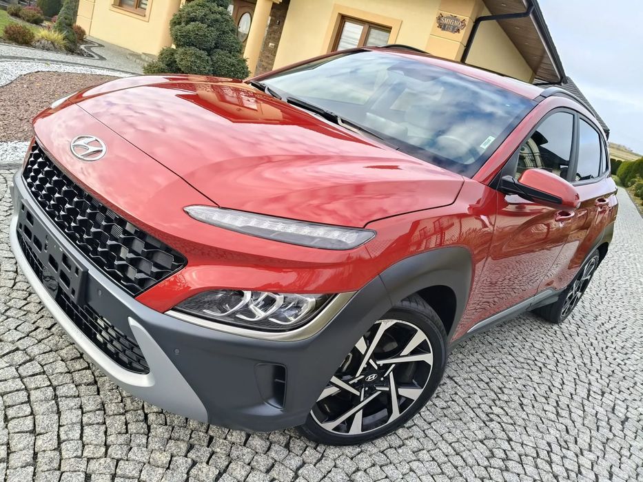 Hyundai Kona 2023r Wersja N-LINE BORDOWY Koła 19" Radary, Ledy, FV