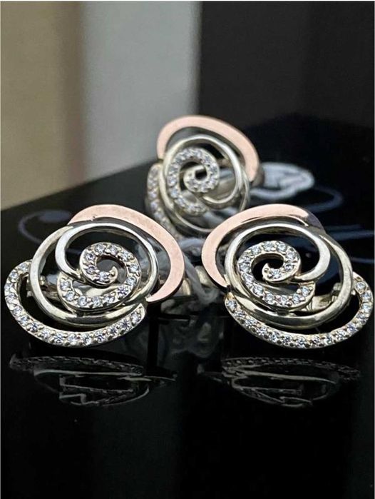 Стильні довгі сережки, сережки конго, комплекти