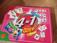 4w1 dziewczyny domino Piotruś pamięć puzzle