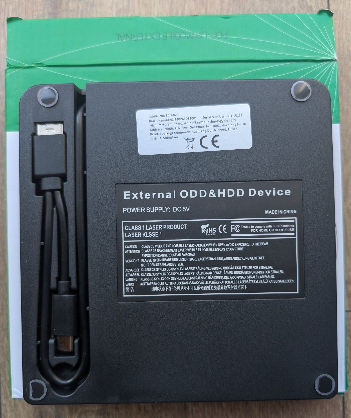 Nowy napęd zewnętrzny CD/DVD +/-RW USB 3.0 Type-C