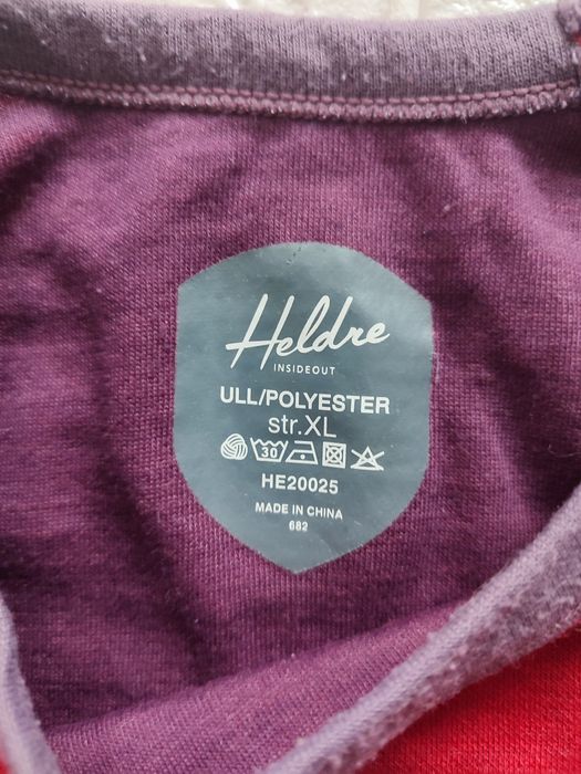 Damska bluzka termoaktywna Heldre dwuwarstwowa merino 100% XL czerwona