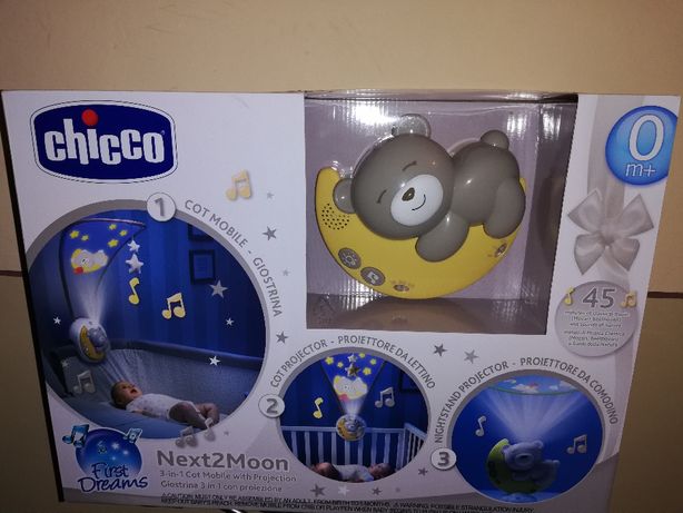 karuzelka projektor na łóżeczko dziecięce Chicco Next2moon