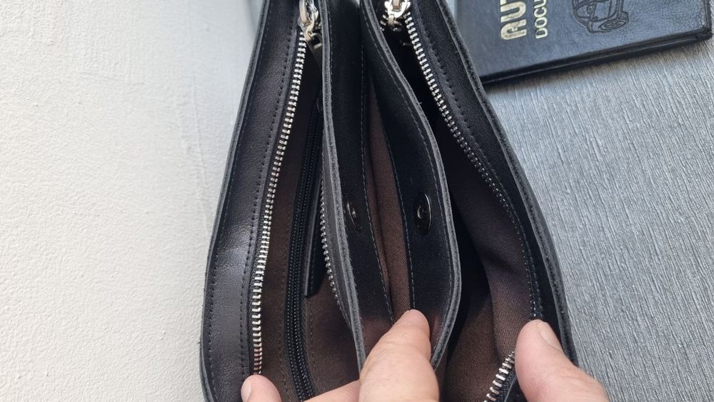 Клатч из натуральной кожи