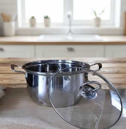 Набор кастрюль 4шт с крышками, кастрюли нержавейка. каструля, кастрюля