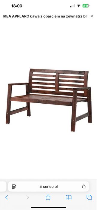 Lawka drewniana ikea Applaro 120cm