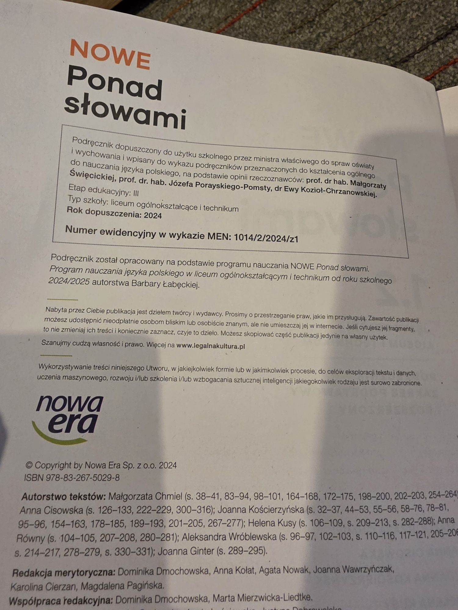 Nowe ponad słowami 1