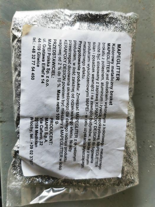 Brokat Mapei srebrny