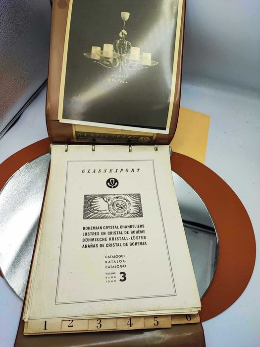 Art deco,katalog lamp,żyrandoli,Bohemia