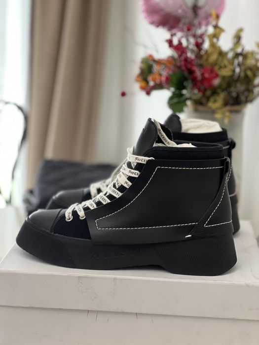 чорні кеди JW Anderson з натуральної шкіри