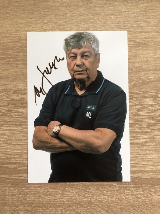 Автограф Мірчі Луческу легенди футболу Динамо Шахтар футболіст тренер
