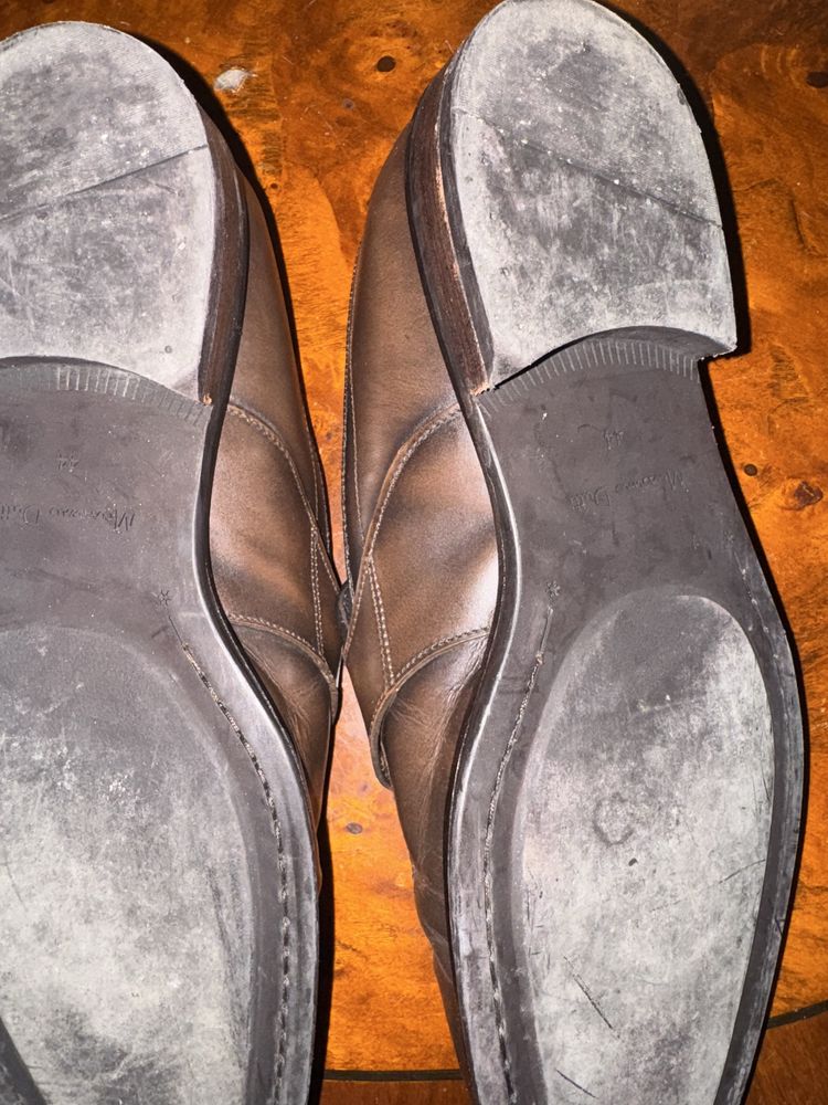 Massimo Dutti Mokasyny skora naturalna brazowe 44