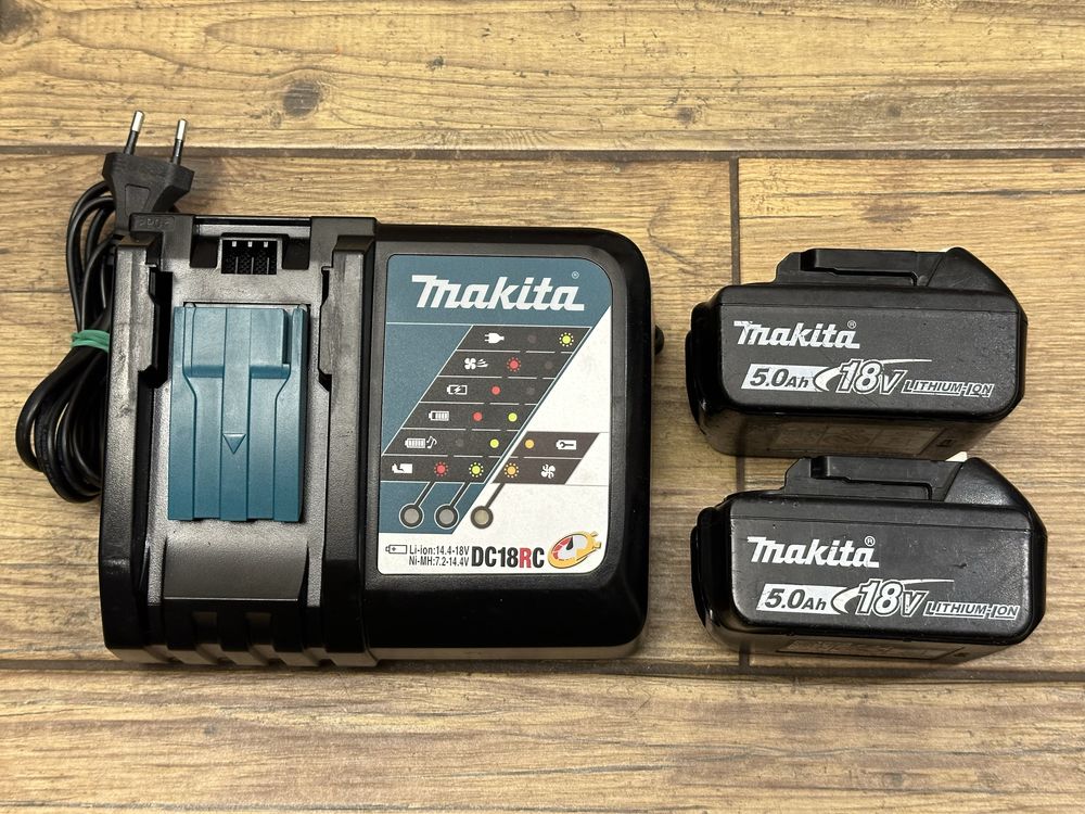 Zestaw Makita: 2x Akumulator 5.0Ah + szybka Ładowarka DC18RC
