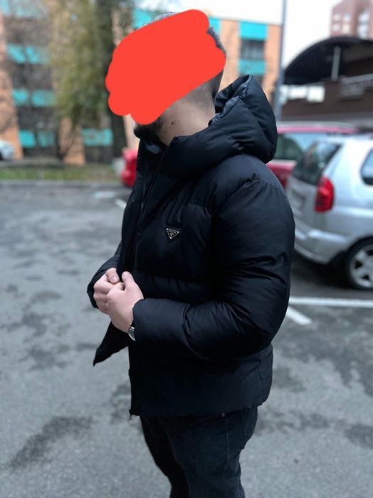 РАСПРОДАЖА -40%! Мужская куртка Prada осень/зима пуховик черный люкс