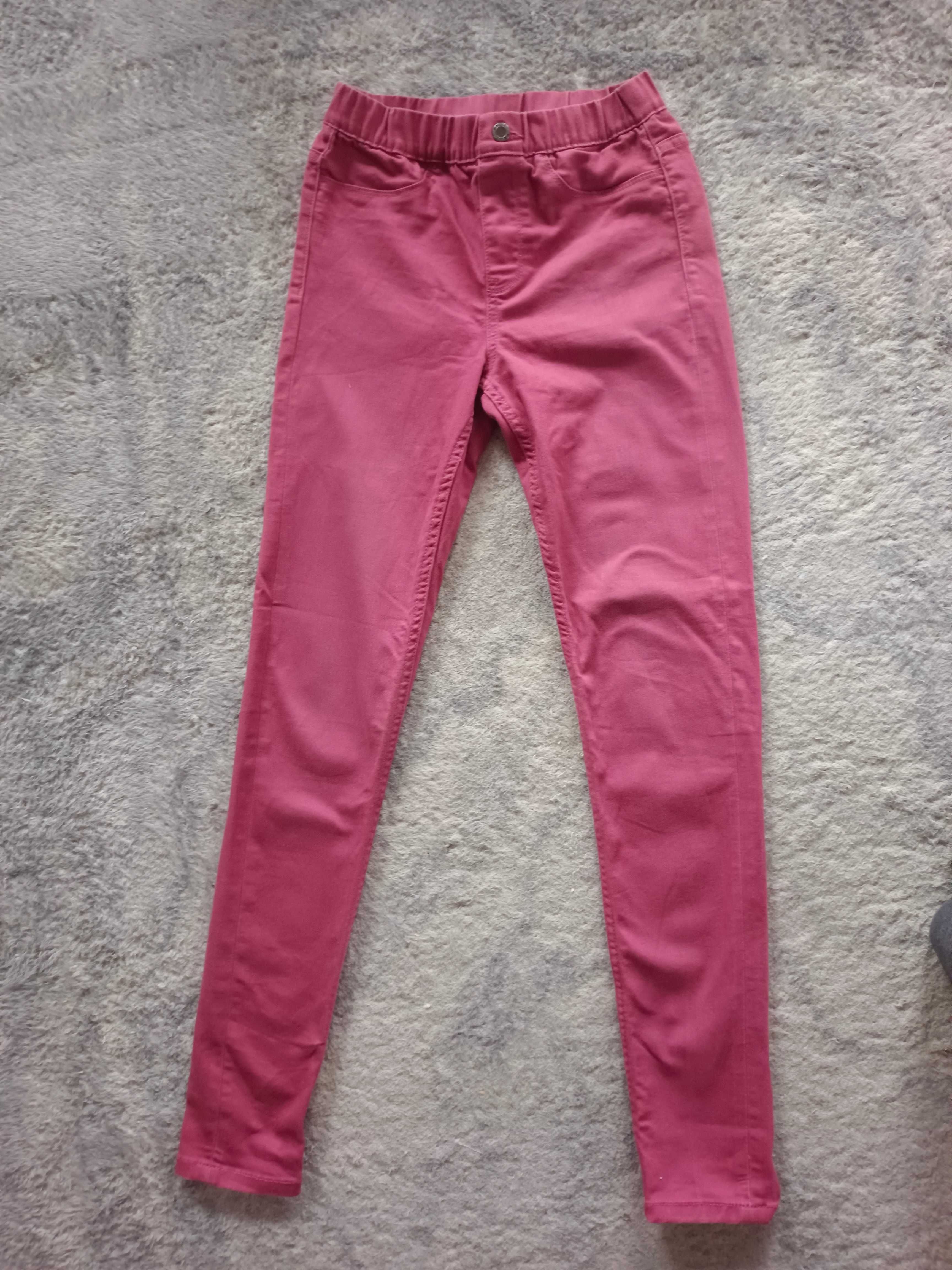 Jegginsy róż/fiolet Esmara 34,xs miękki jeans, dopasowują się do figur