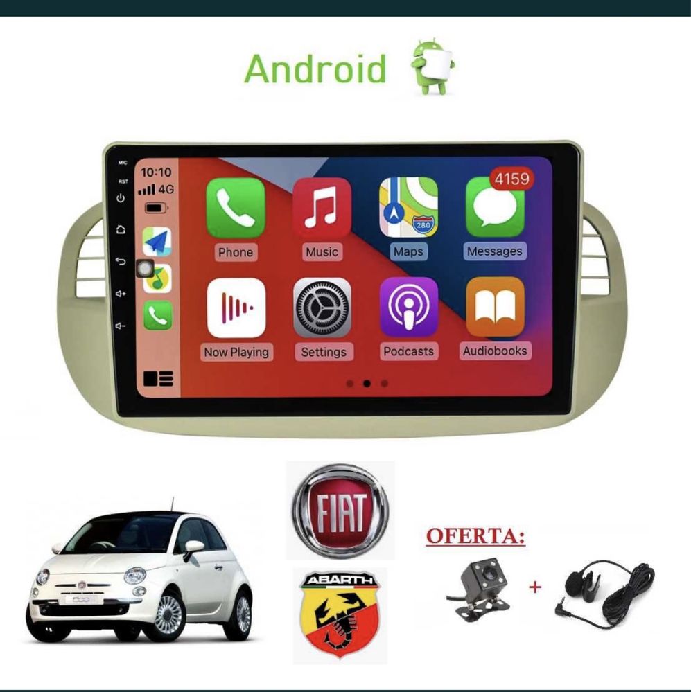 Radio android fiat 500