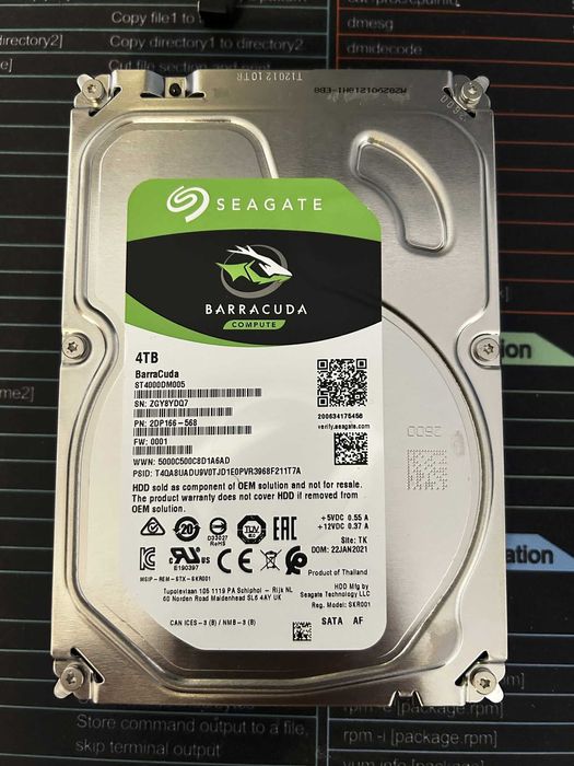 Dysk twardy 4TB Seagate BarraCuda ST4000DM005 HDD 3.5 cala