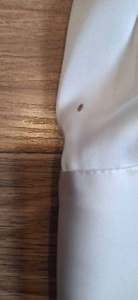 Biała satynowa koszula damska, luźna, elegancka – używana