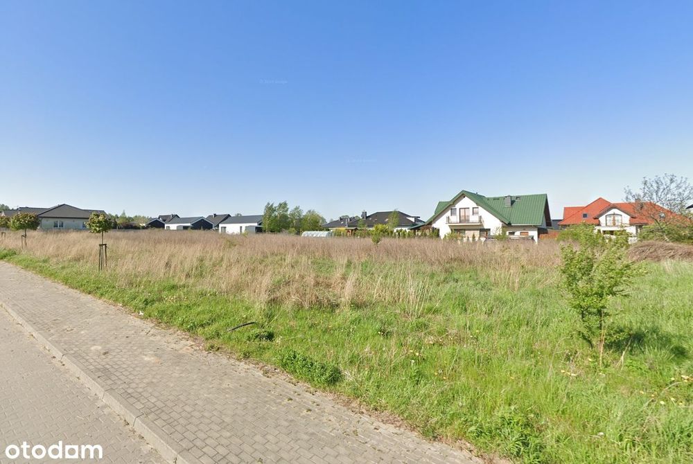 Działki budowlane, droga brukowana - Brużyca - Aleksandrów Łódzki