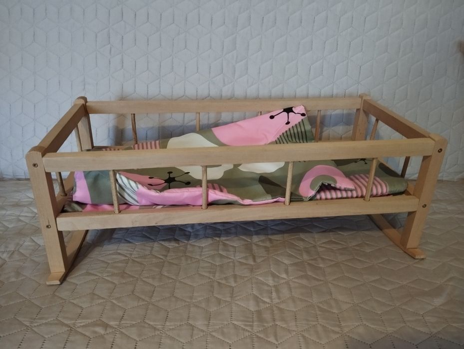 Lalka Baby Born bobas 827956 łóżeczko ubranka pieluszka